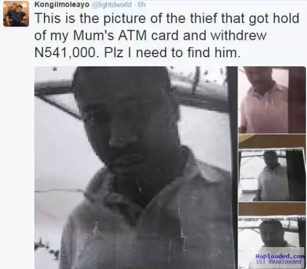 Twitter user shares PHOTOS of the man who stole his mom